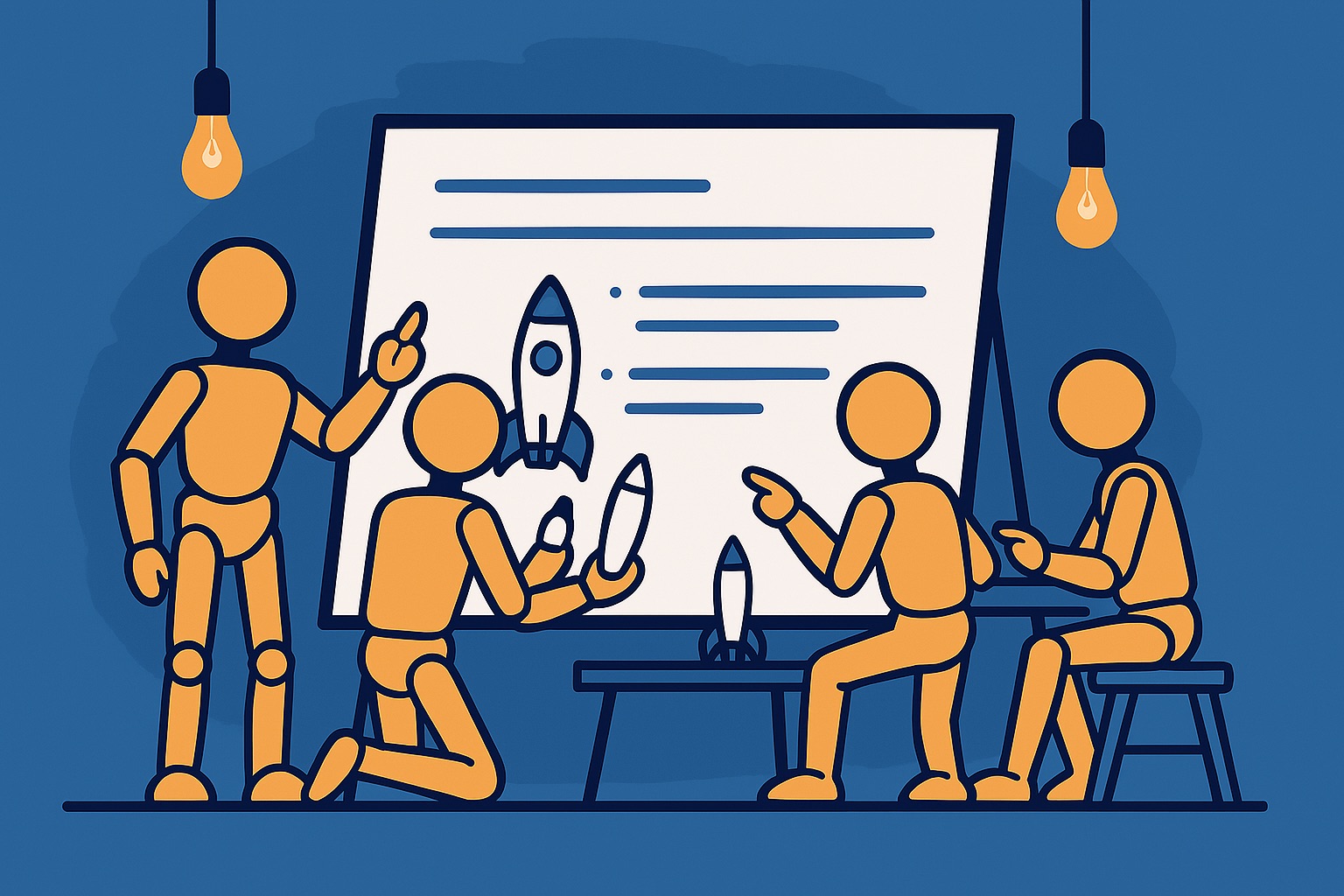 Illustration eines MVP-Prototyps im Entstehungsprozess